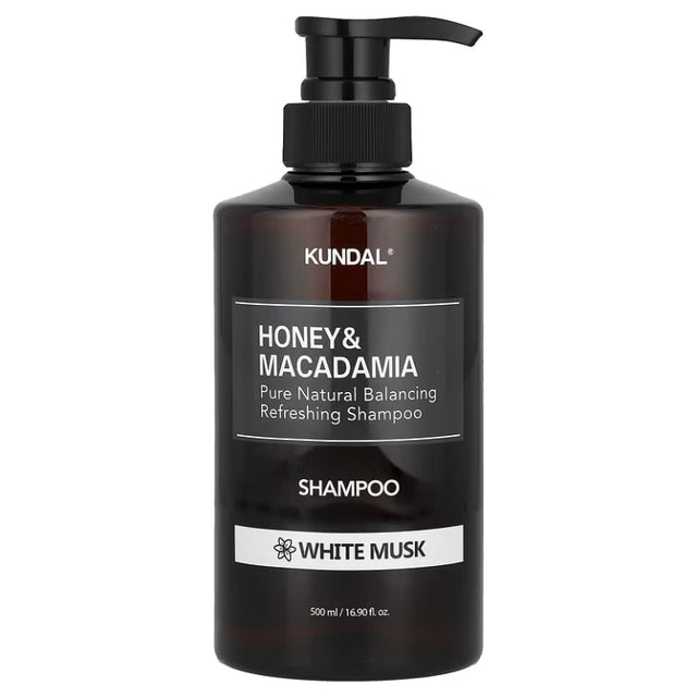 KUNDAL – Honey & Macadamia Nature Shampoo, White Musk, 500ml - Feel You