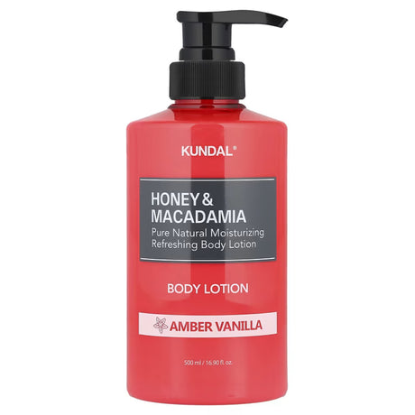 KUNDAL – Honey & Macadamia Pure Body Lotion, Amber Vanilla, 500ml - Feel You