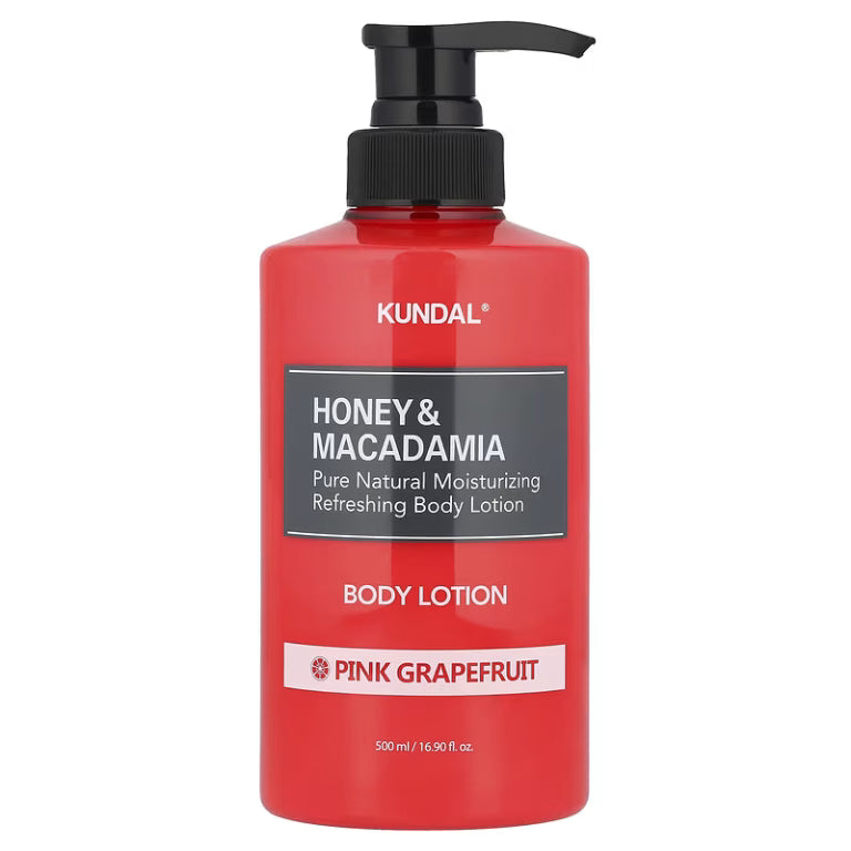 KUNDAL – Honey & Macadamia Pure Body Lotion, Pink Grapefruit, 500ml - Feel You