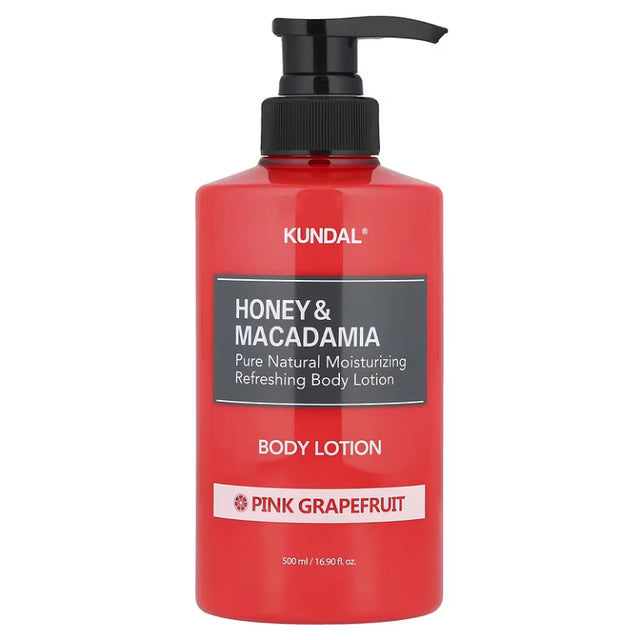 KUNDAL – Honey & Macadamia Pure Body Lotion, Pink Grapefruit, 500ml - Feel You