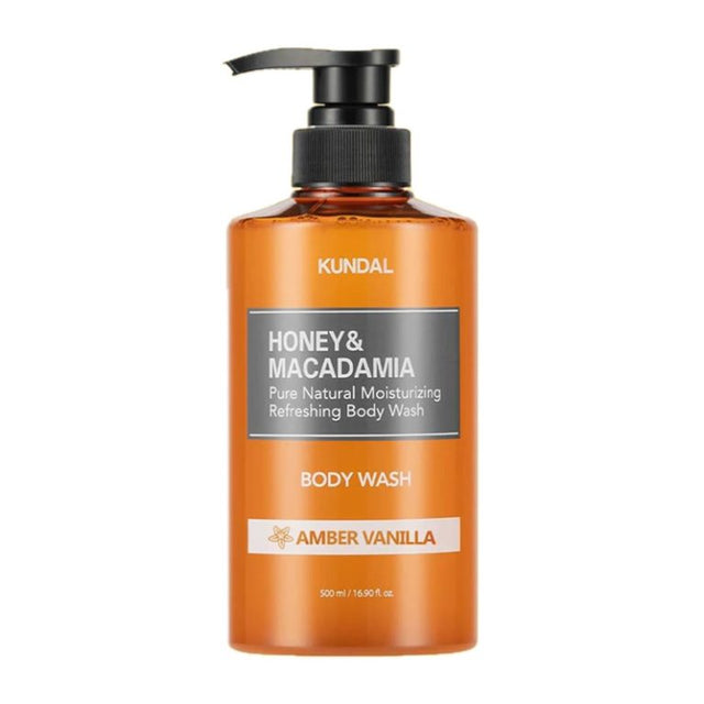 KUNDAL – Honey & Macadamia Pure Body Wash, Amber Vanilla, 500ml - Feel You