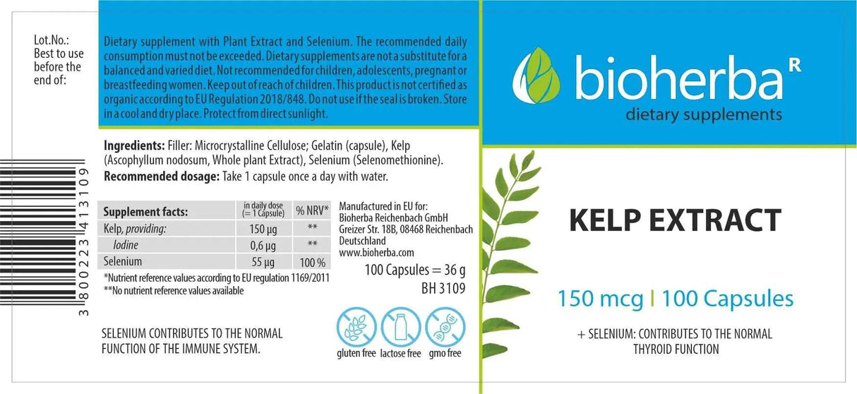 Kelp Extract 150 mcg - 100 капсули - Feel You