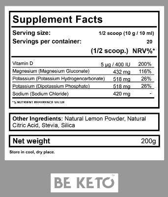 Ketolytes Powder | Keto Electrolytes - 200 грама - Feel You