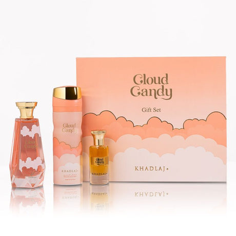 Khadlaj – Cloud Candy Extrait De Parfum 100ml + Body Spray 200ml + Concentrated Perfume Oil 24ml - Feel You
