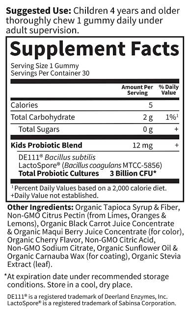 Kids Probiotic 3 Billion CFU | Digestive & Immune Health - 30 желирани бонбони - Feel You