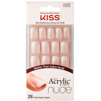 Kiss My Face - Salon Acrylic French Nude 64268 ( 28 pcs ) - Acrylic nails french manicure for a natural look - Feel You
