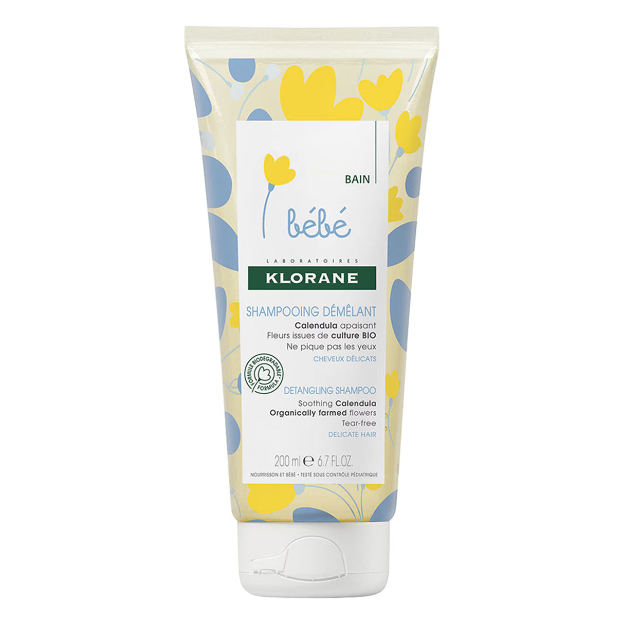 Klorane, Baby, Vegan, Hair Shampoo, Smooth, 200 ml - Feel You
