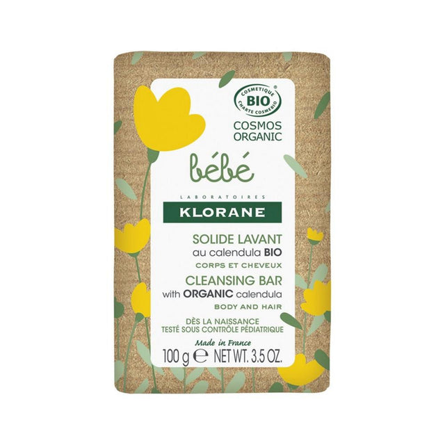 Klorane, Baby, Vegan, Soothes, Soap Bar, For Hair & Body, 100 g - Feel You