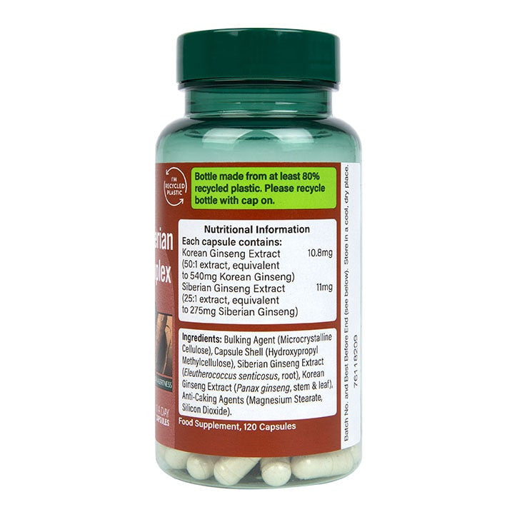 Женшен комплекс (Korean & Siberian Ginseng Complex) 120 капсули, H&B - Feel You