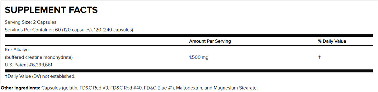 Kre-Alkalyn 750 mg / 120 Caps - Feel You