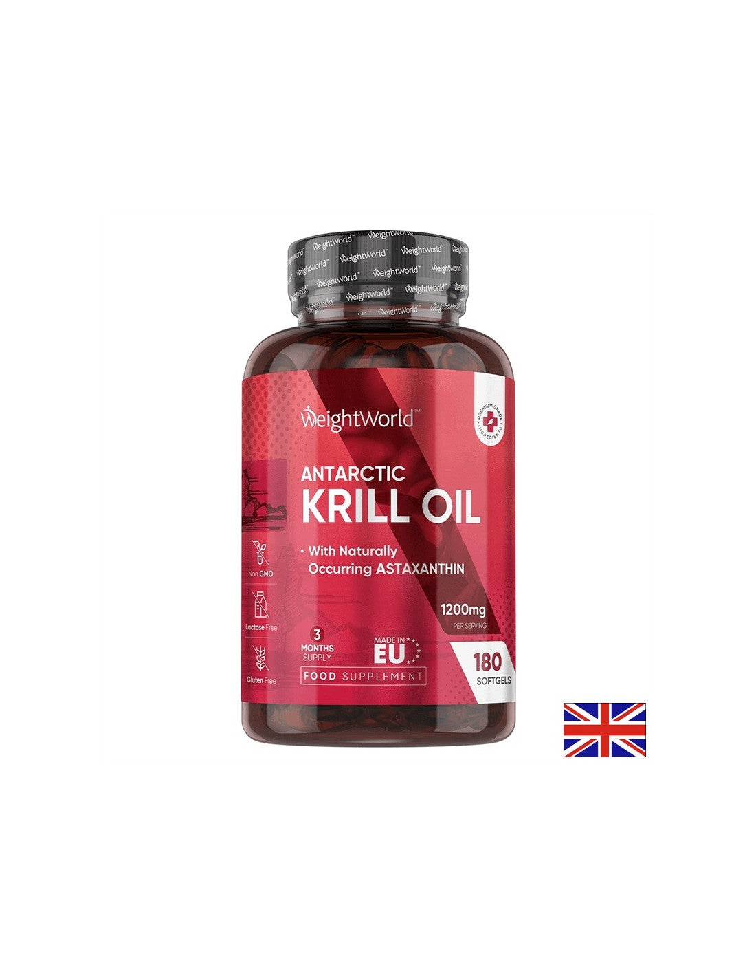 Грижа за сърцето, мозъка и зрението Масло от Антарктически крил (Krill oil) 600 mg х 180 софтгел капсули - Feel You