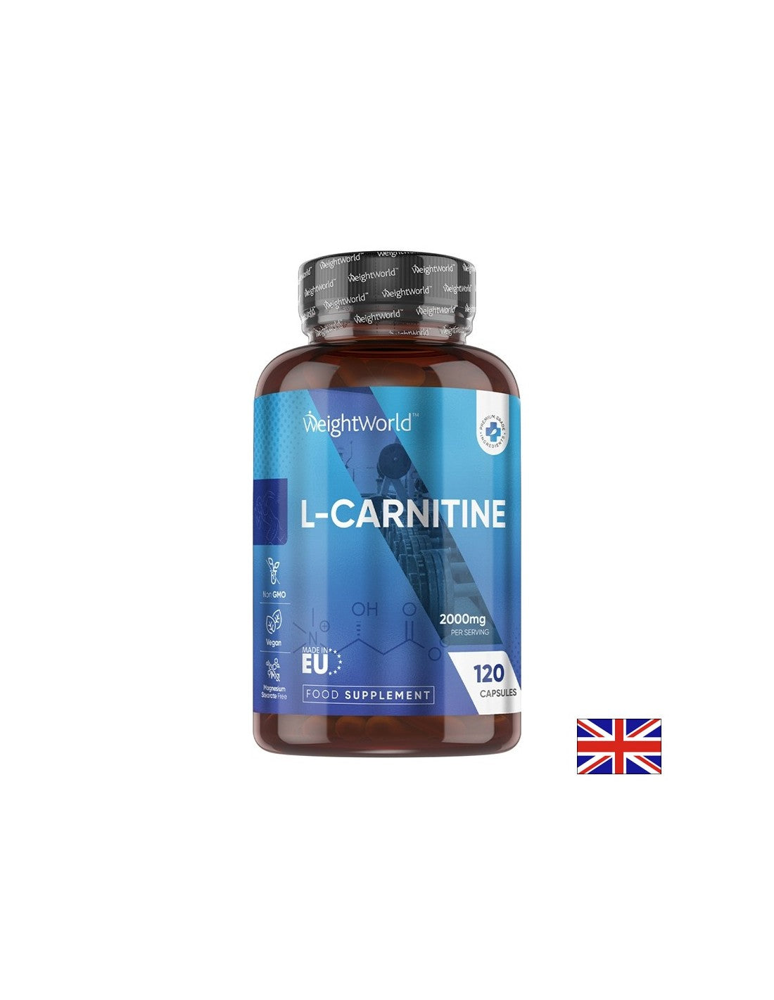 L-Карнитин 1000 mg – Енергия, метаболизъм и контрол на теглото, 120 капсули - Feel You