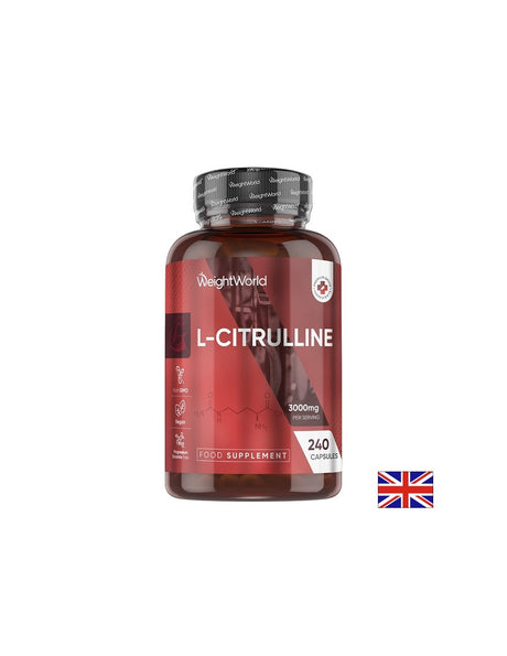 L-Цитрулин – Издръжливост, сила и сърдечносъдова подкрепа, 3000 mg, 240 капсули - Feel You