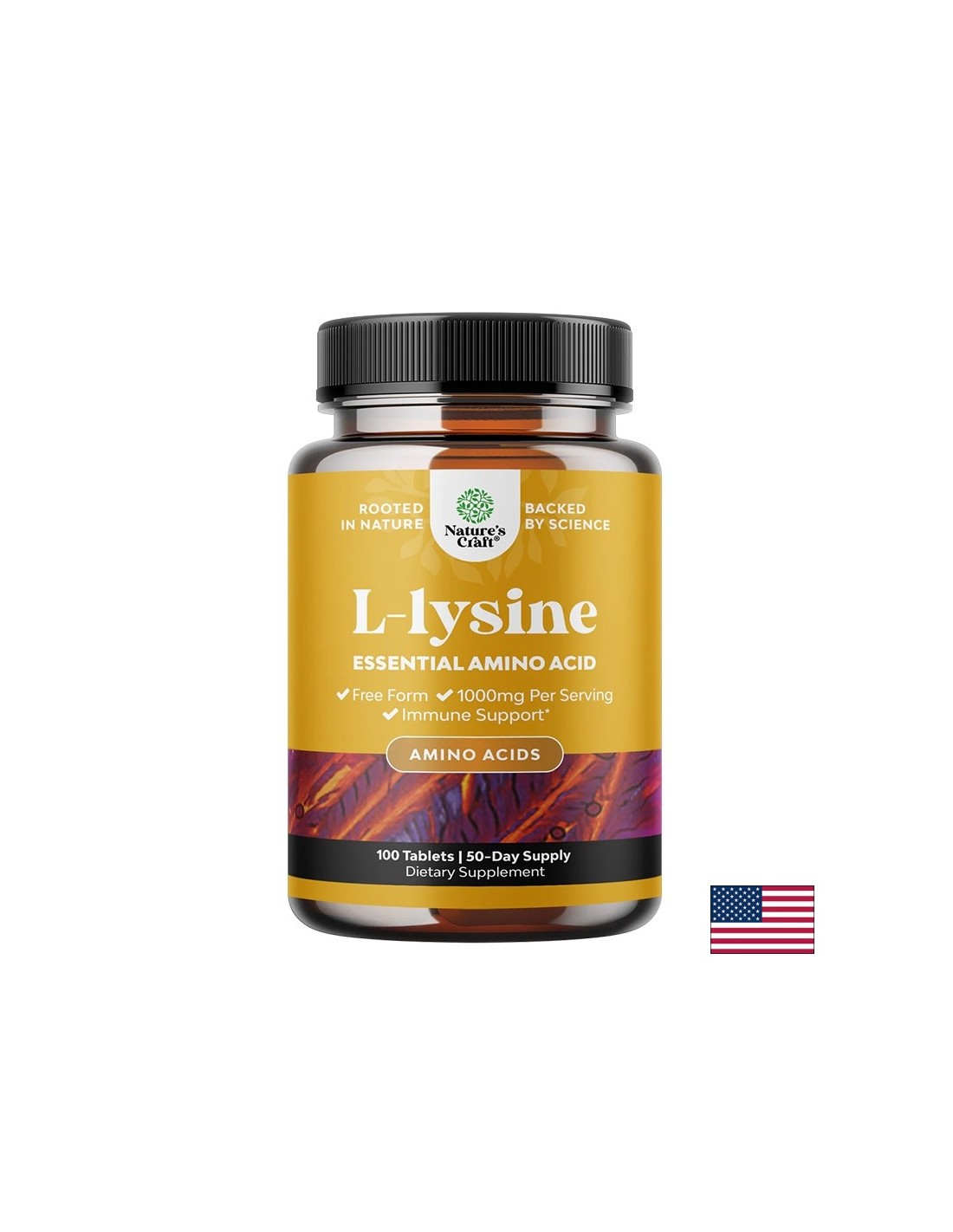 L-Лизин – Имунна подкрепа и възстановяване, 500 mg, 100 таблетки - Feel You