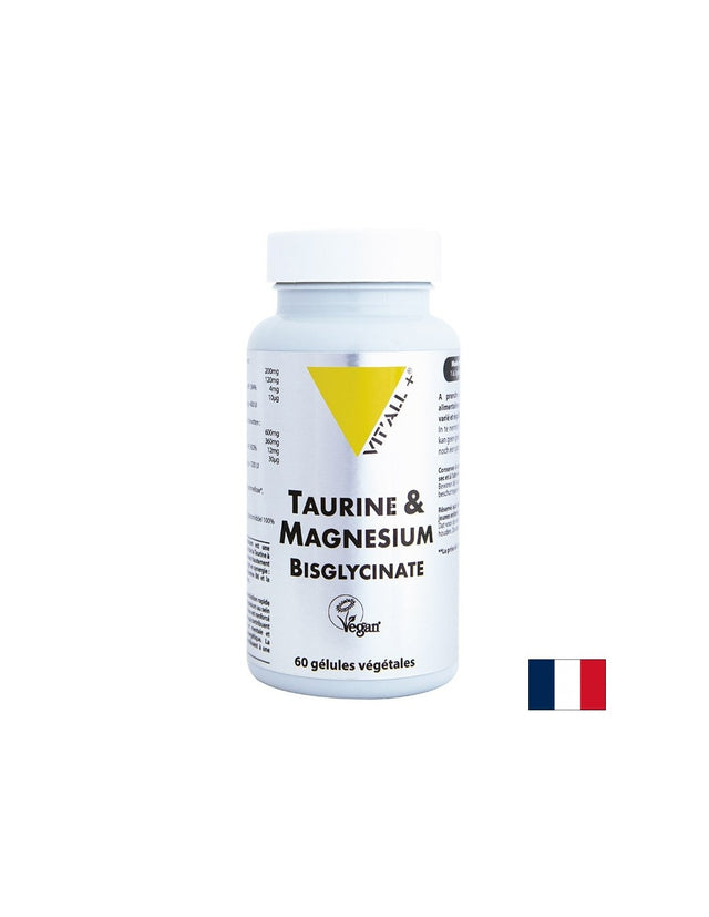 Стави, кости и мускули - L-Таурин, Магнезий (бисглицинат) + Витамин В6 и D3, 60 капсули - Feel You