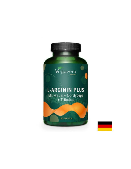Л-Аргинин Плюс Мака, Кордицепс и Трибулис -  L-Arginin Plus (mit Maca, Cordyceps, Tribulus), 270 капсули Vegavero - Feel You