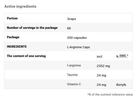 L-Arginine / 200 Caps - Feel You
