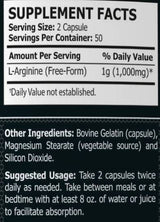 L-Arginine 500 mg - 100 капсули - Feel You