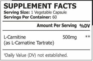 L-Carnitine 500 mg - 120 капсули - Feel You