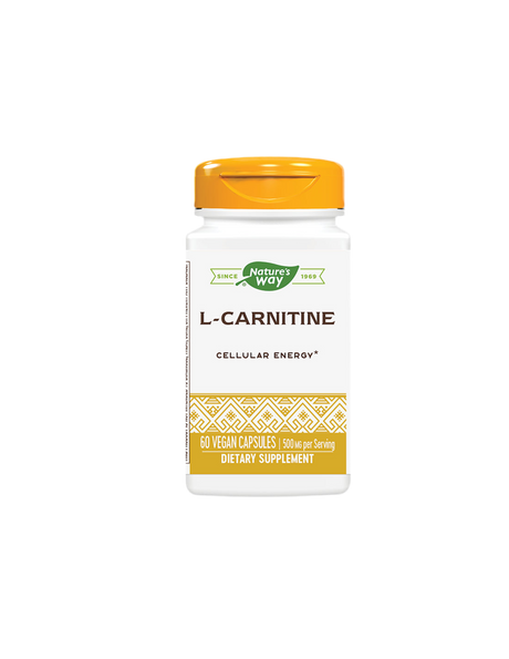 L-Carnitine/ Л-Карнитин 500 mg х 60 капсули Nature’s Way - Feel You