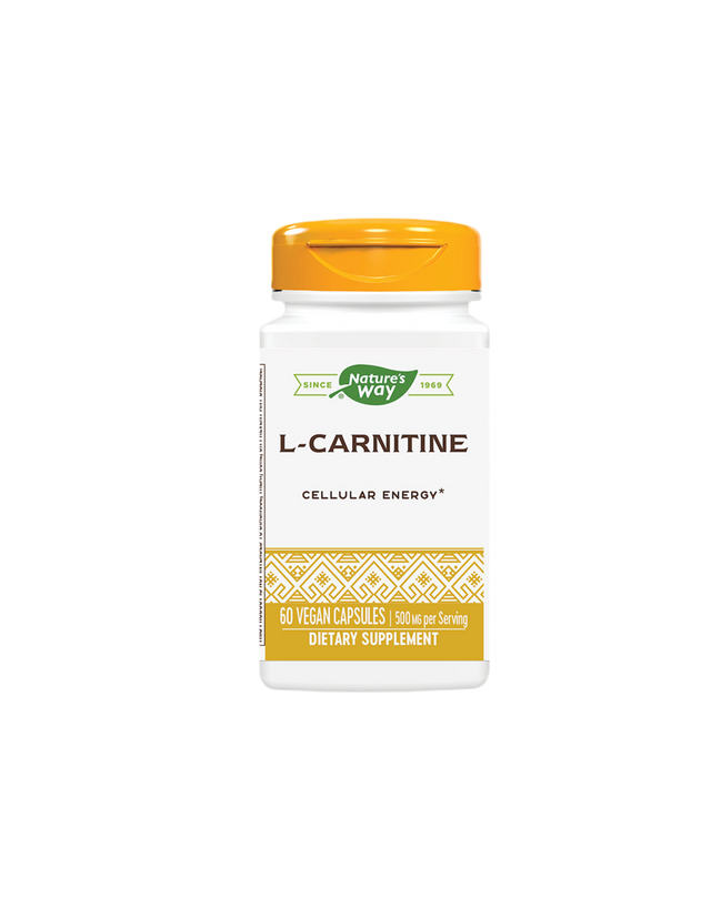L-Carnitine/ Л-Карнитин 500 mg х 60 капсули Nature’s Way - Feel You