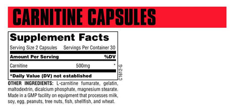 L-Carnitine Capsules 60 капсули - Feel You