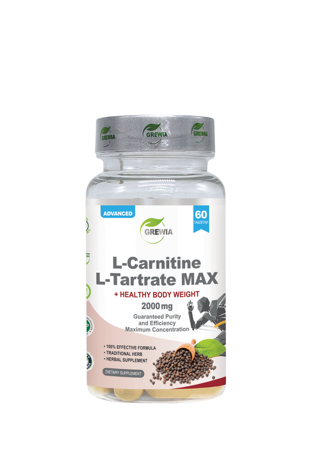 L-Carnitine L-Tartrate MAX Advanced, L-Carnitine L-Tartrate – 2000 mg, 60 Tablets - Feel You