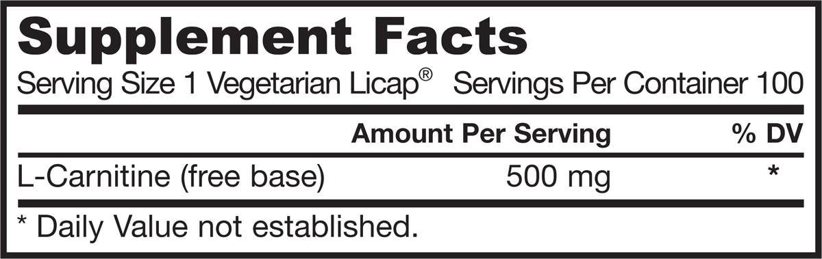 L-Carnitine Liquid Cap 500 mg - 100 Гел капсули - Feel You