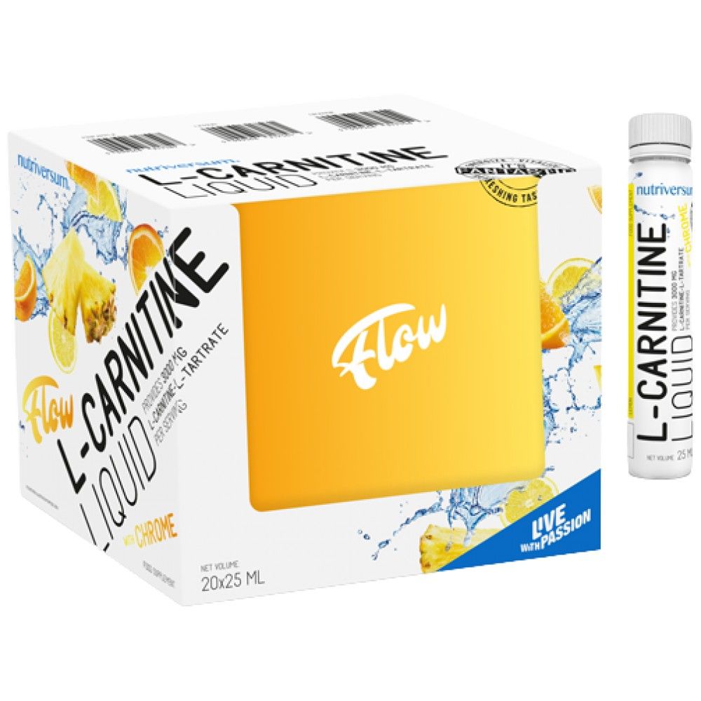 L-Carnitine Liquid Shot 3000 | with Chromium - 20 x 25 мл - Feel You