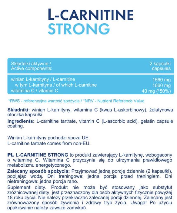 L-Carnitine Strong / 120 Caps - Feel You