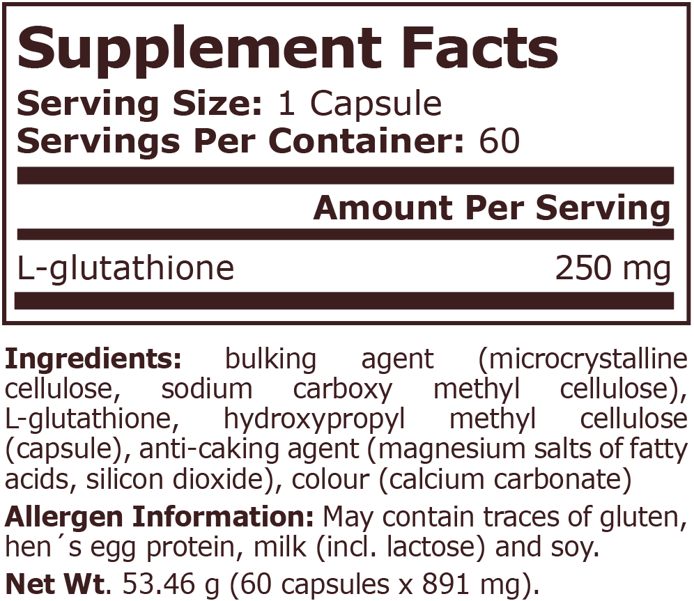 Glutathione 250 mg - 60 капсули