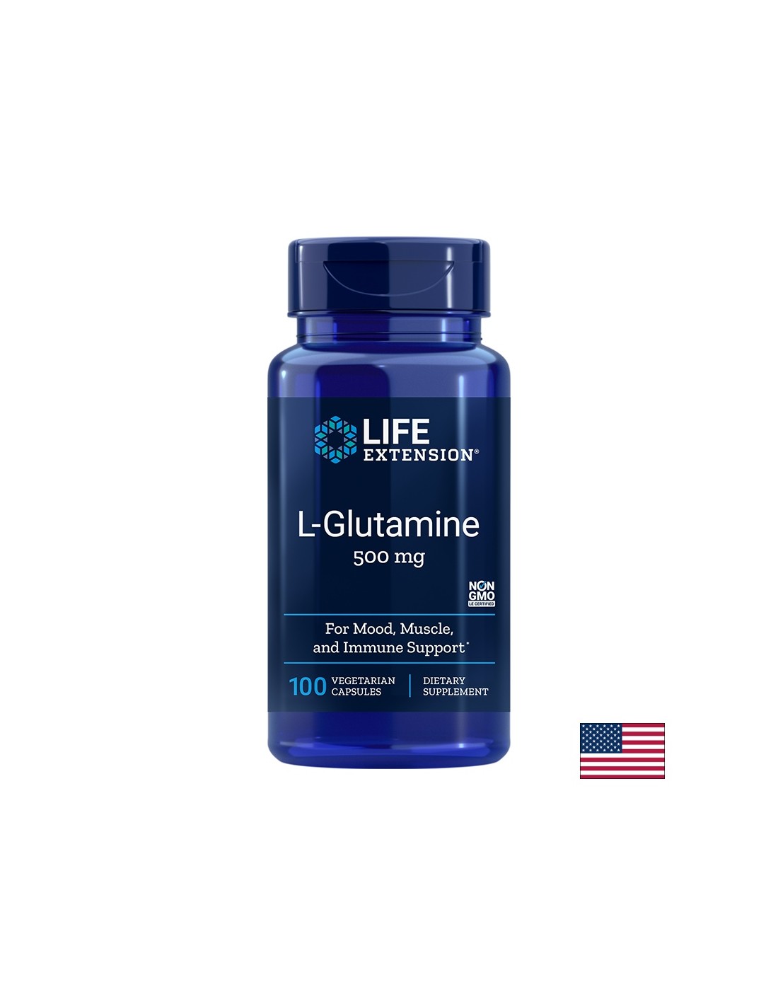 L-Glutamine/ Л-Глутамин 500 mg х 100 капсули - Feel You