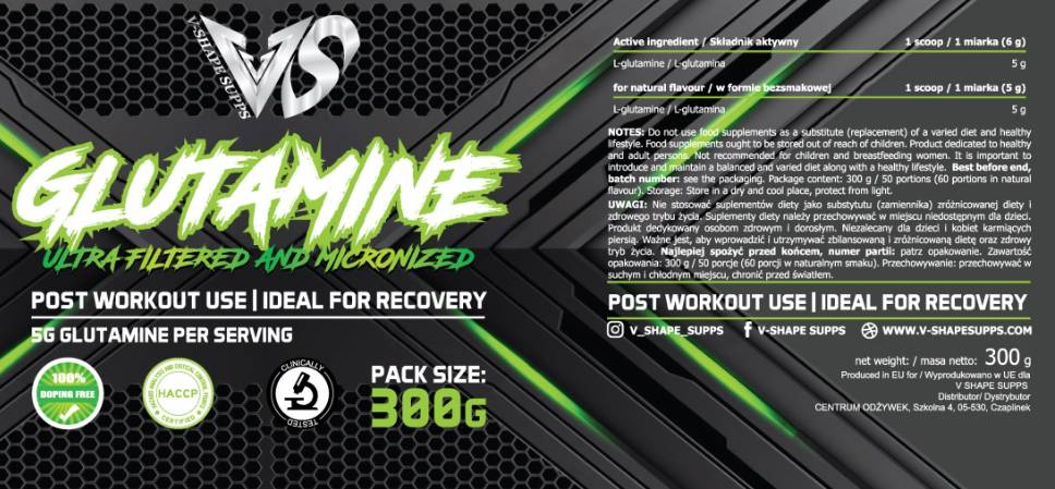 L-Glutamine | Micronized Ultra-Filtered - 500 грама - Feel You