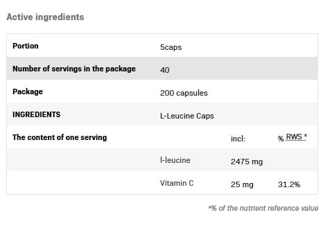 L-Leucine / 200 Caps - Feel You