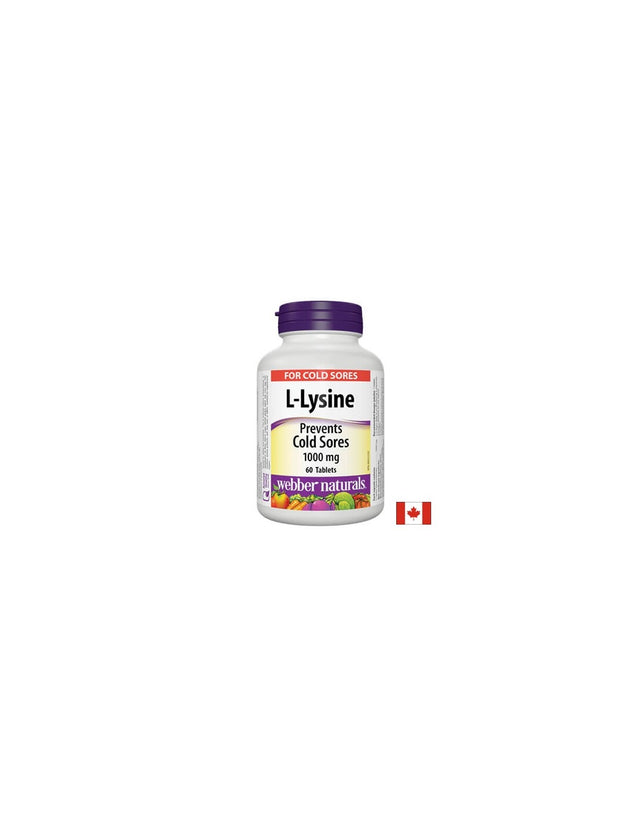 L-Lysine/ Л-Лизин 1000 mg х 60 таблетки Webber Naturals - Feel You