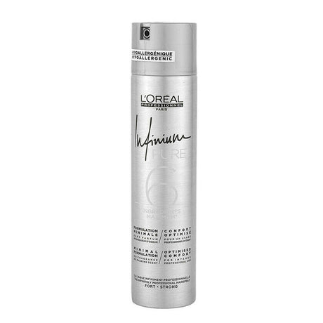 L´Oréal Professionnel - Infinium Pure Strong Hairspray - Hypoallergenic Hair Spray without Perfume for Strong Hair Fixation - 300ml - Feel You