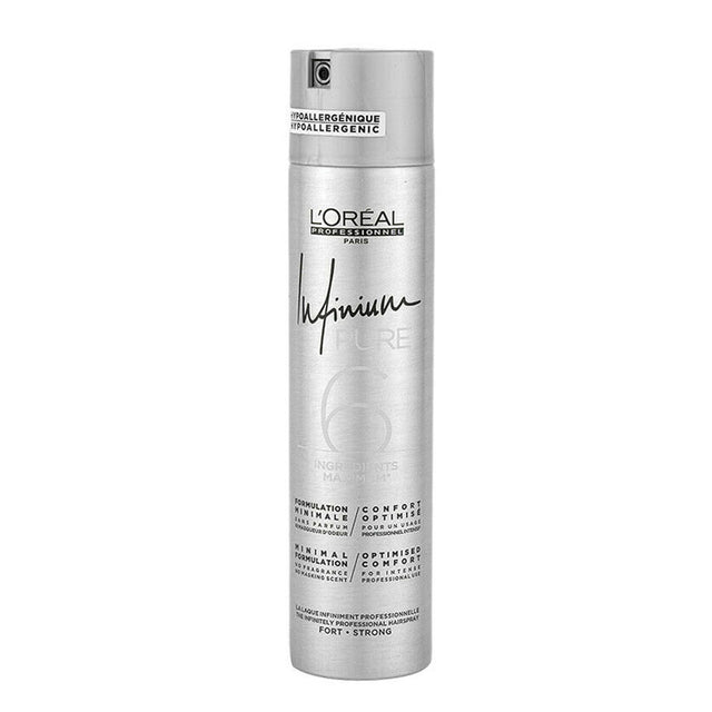 L´Oréal Professionnel - Infinium Pure Strong Hairspray - Hypoallergenic Hair Spray without Perfume for Strong Hair Fixation - 300ml - Feel You