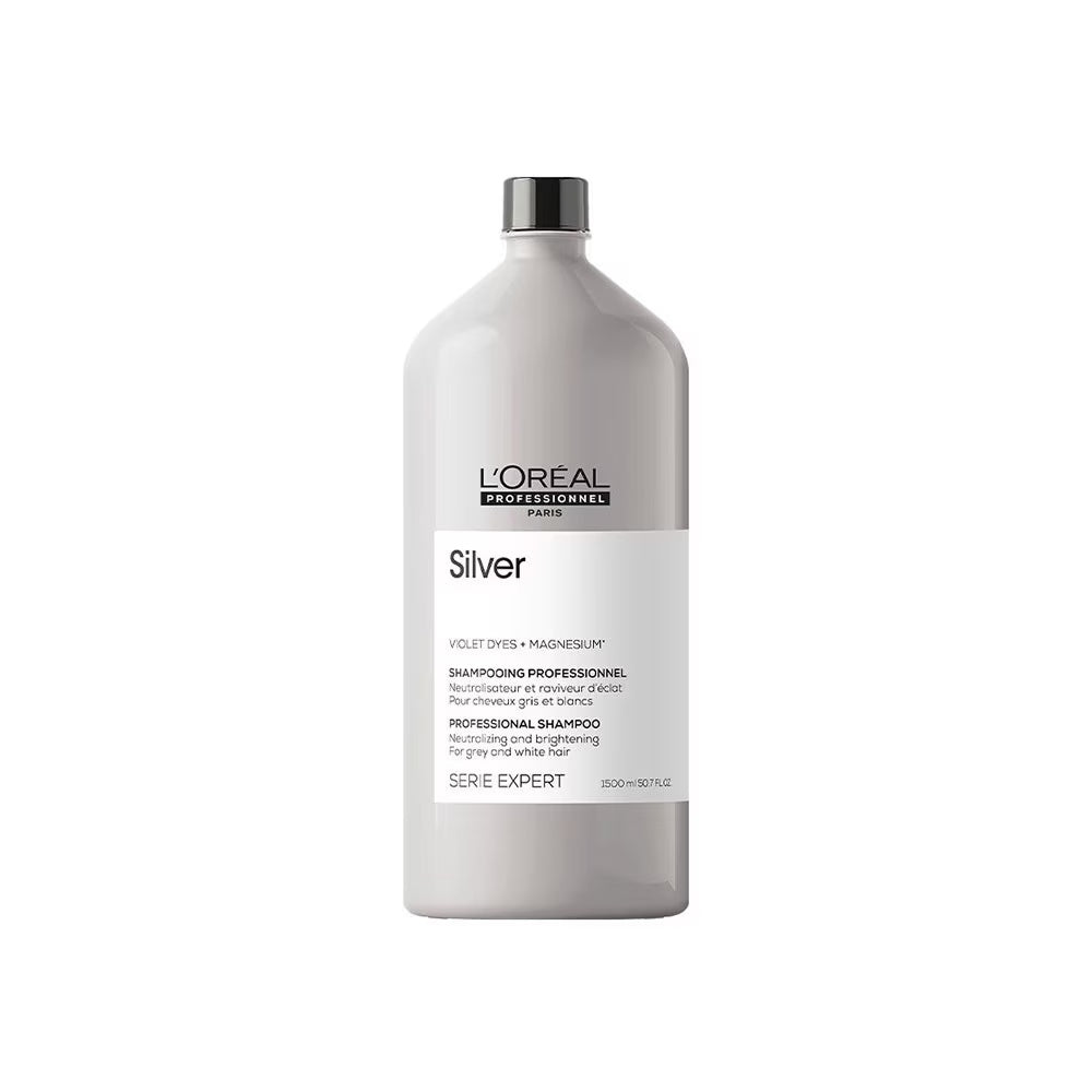 L´Oréal Professionnel - Serie Expert Silver - Gloss Shampoo for recovery and restore vitality gray hair - 1500ml - Feel You