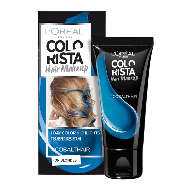 L'Oreal Paris, Colorista Hair Makeup, Semi-Permanent Hair Dye,  #COBALTHAIR, 30 ml - Feel You