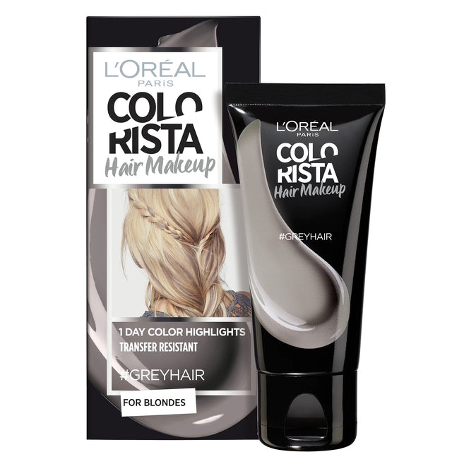 L'Oreal Paris, Colorista Hair Makeup, Semi-Permanent Hair Dye,  #GREYHAIR, 30 ml - Feel You
