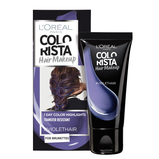 L'Oreal Paris, Colorista Hair Makeup, Semi-Permanent Hair Dye,  #VIOLETHAIR, 30 ml - Feel You