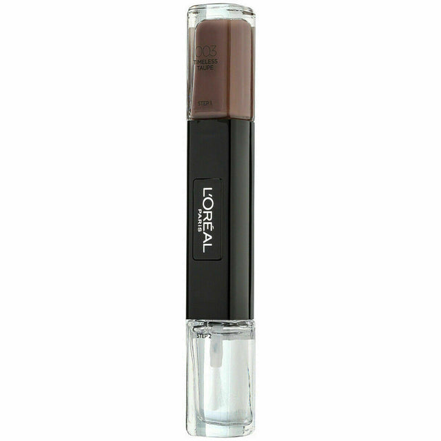 L'Oreal Paris, Infallible, Gel-Effect, Nail Polish 2-In-1, 003, Timeless Taupe, 2 x, 5 ml - Feel You