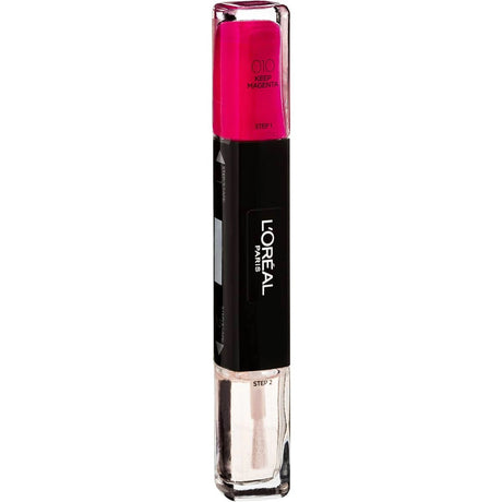 L'Oreal Paris, Infallible, Nail Polish 2-In-1, 010, Keep Magenta, 2 x, 5 ml - Feel You