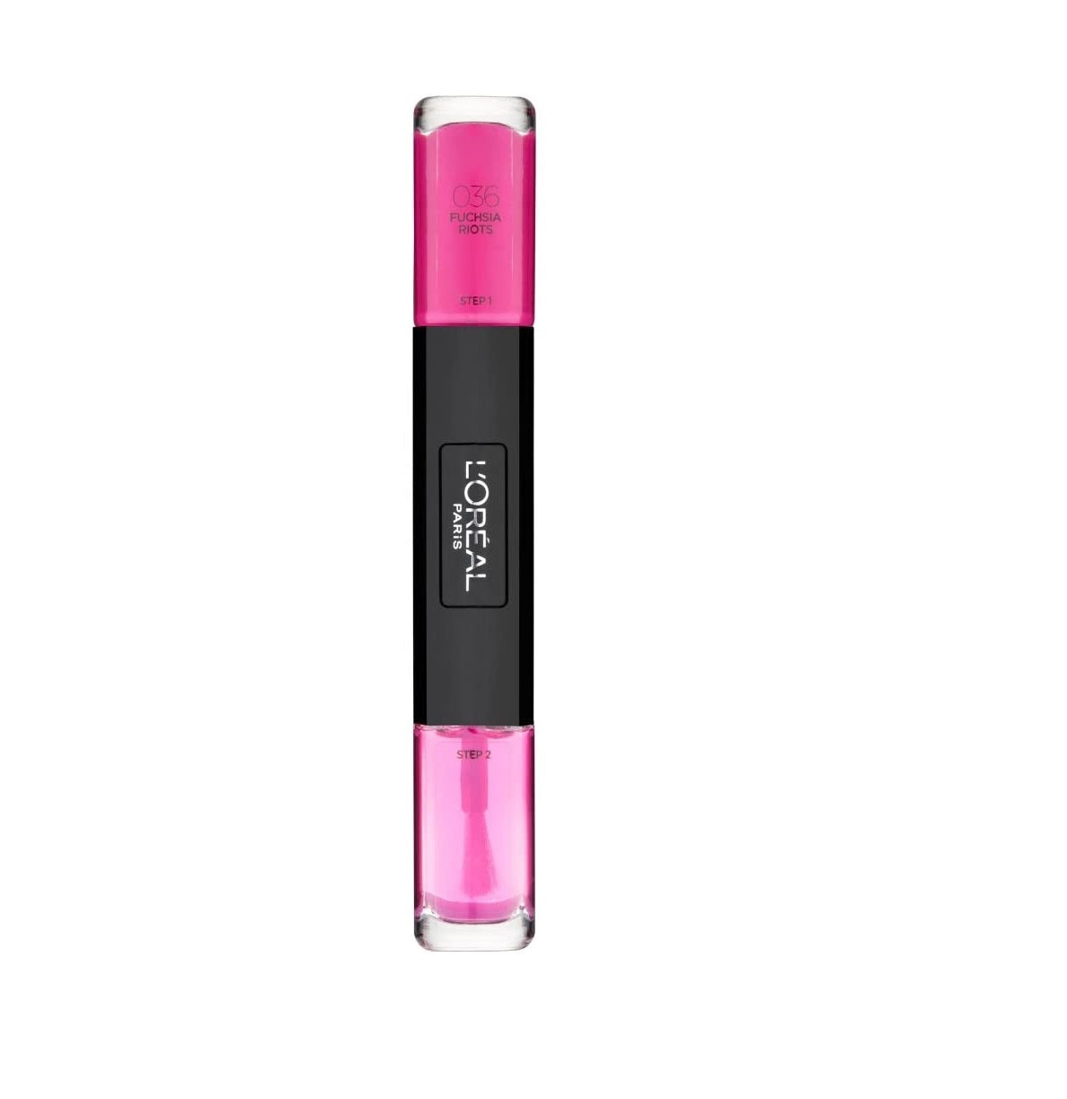 L'Oreal Paris, Infallible, Nail Polish 2-In-1, 036, Fucshia Riots, 2 x, 5 ml - Feel You
