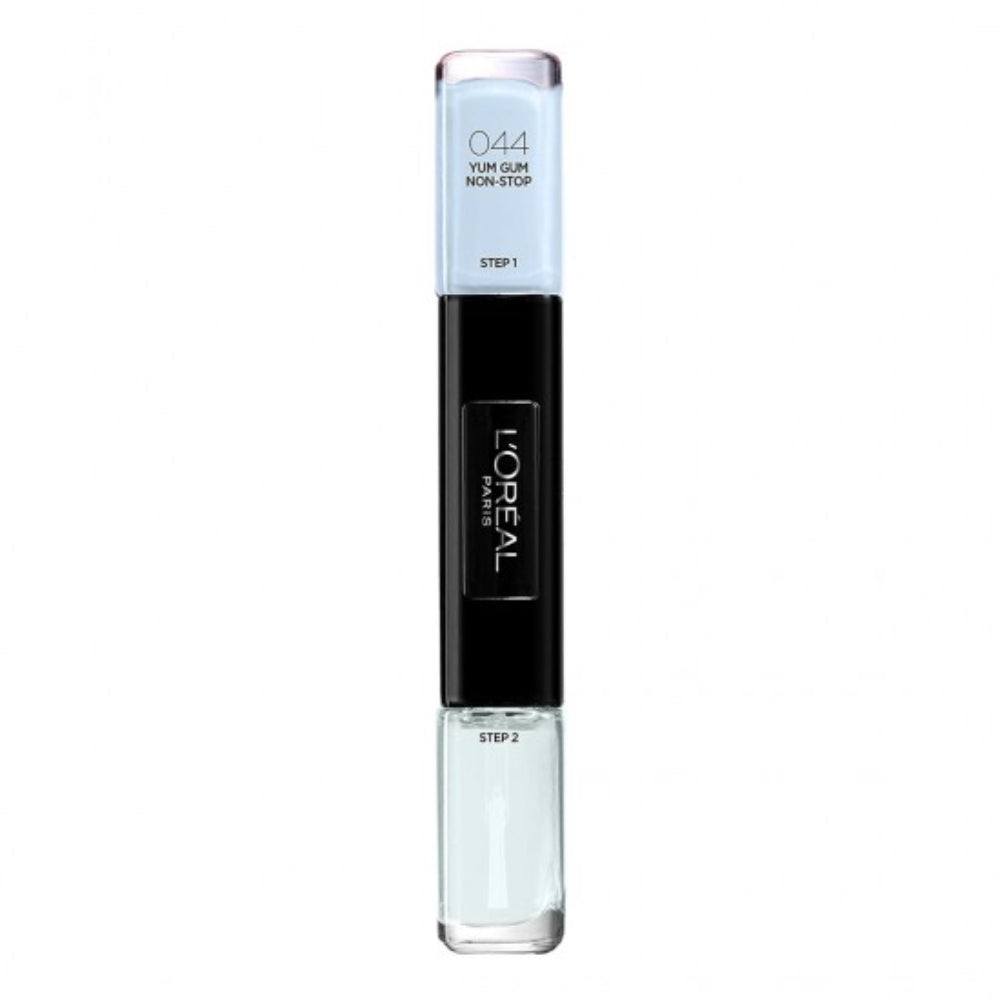 L'Oreal Paris, Infallible, Nail Polish 2-In-1, 44, Yum Gum Non-Stop, 2 x, 5 ml - Feel You
