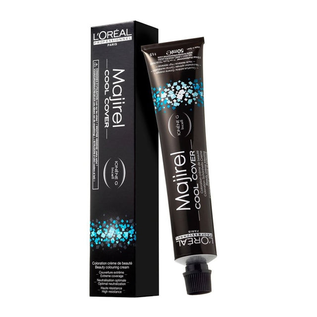 L'Oreal Professionnel, Majirel Cool-Cover, Permanent Hair Dye, 7.17 Ash Metallic Blonde, 50 ml - Feel You
