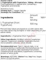 L-Tryptophan 500 mg | With TryptoPure - 90 капсули - Feel You
