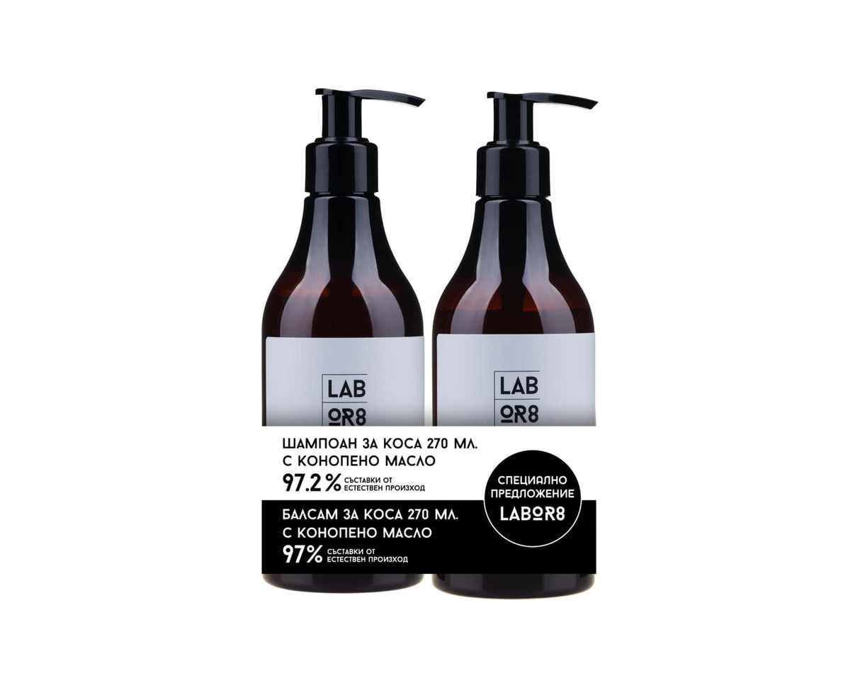 LABOR8 Hemp Hair Shampoo 270 ml + Conditioner 270 ml - Feel You