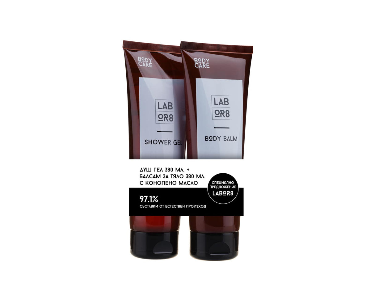 LABOR8 Hemp Shower Gel 380 ml + Body Balm 380 ml - Feel You