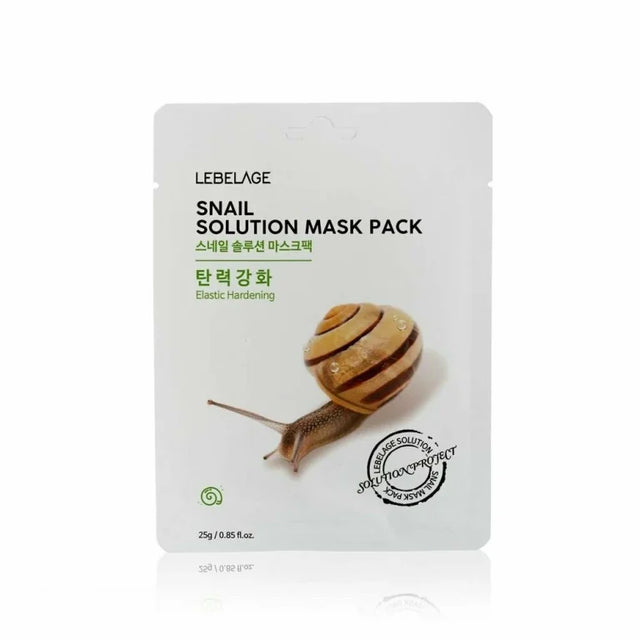 LEBELAGE - Snail Solution Mask Pack, 25g, 1pc - Feel You